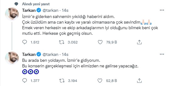 tarkan dan coken sahne ile ilgili aciklama